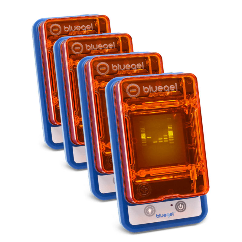 blueGel™ set of 4 with carrying case – miniPCR bio